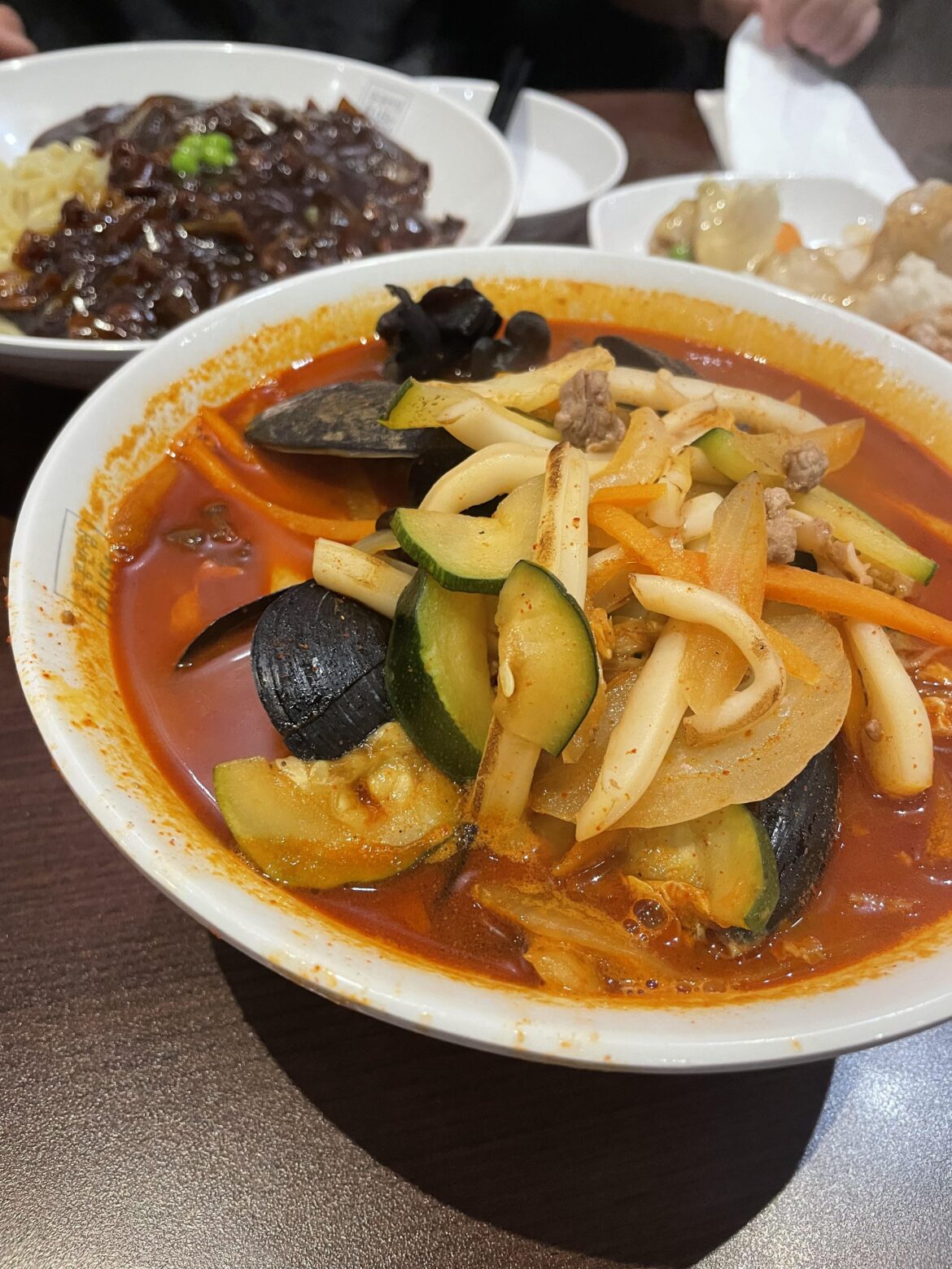 Jjamppong, Jjajangmyeon, Tangsuyuk from Paik's Noodle