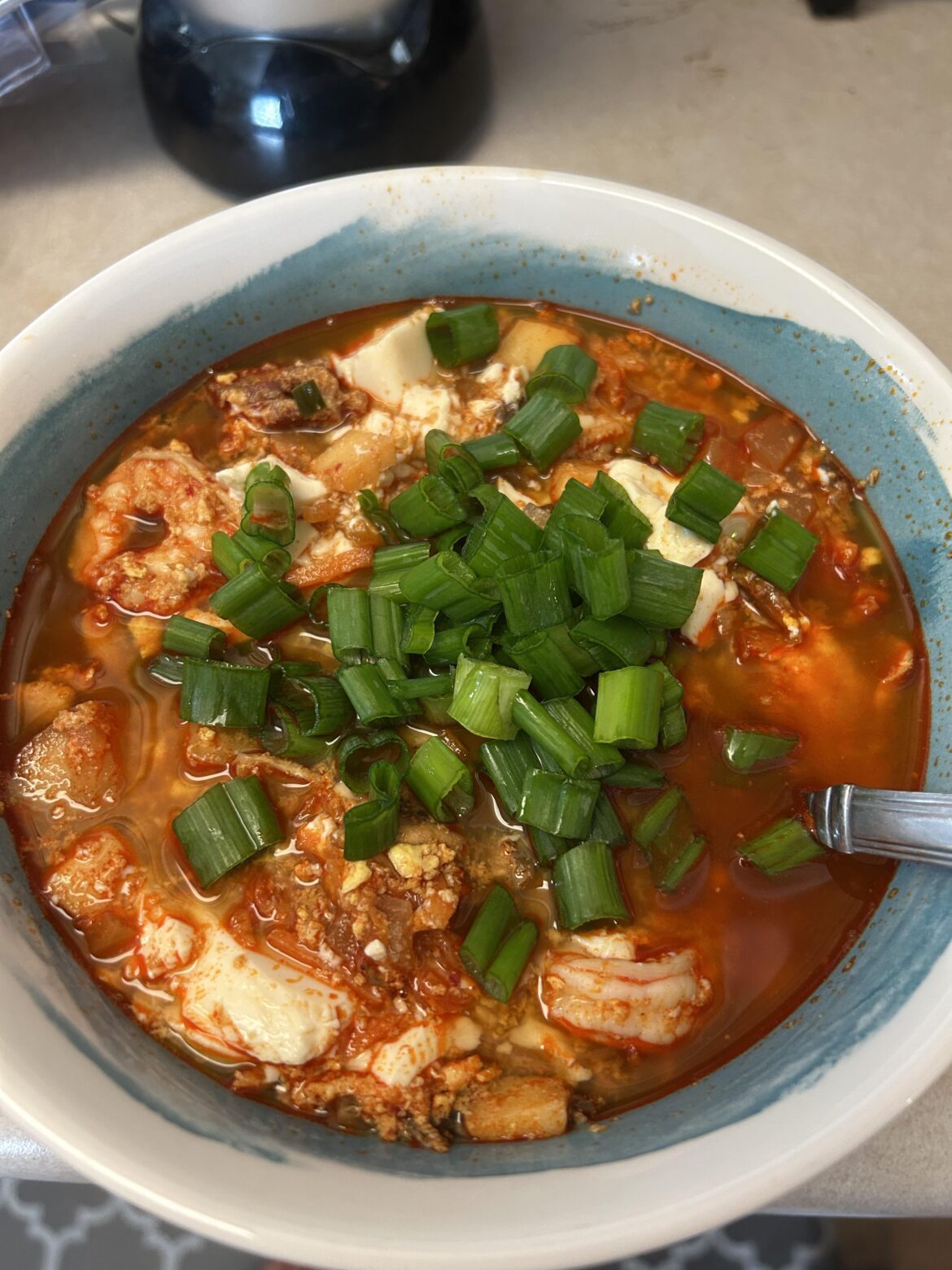 Silken tofu seafood soup