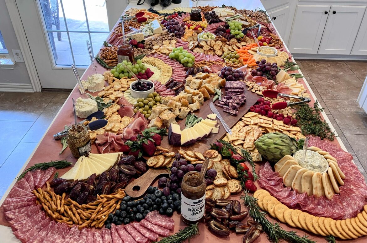 Some really beautiful and inspiring stuff in this sub; here’s a 3’x6’ spread I assembled recently for an engagement party:
