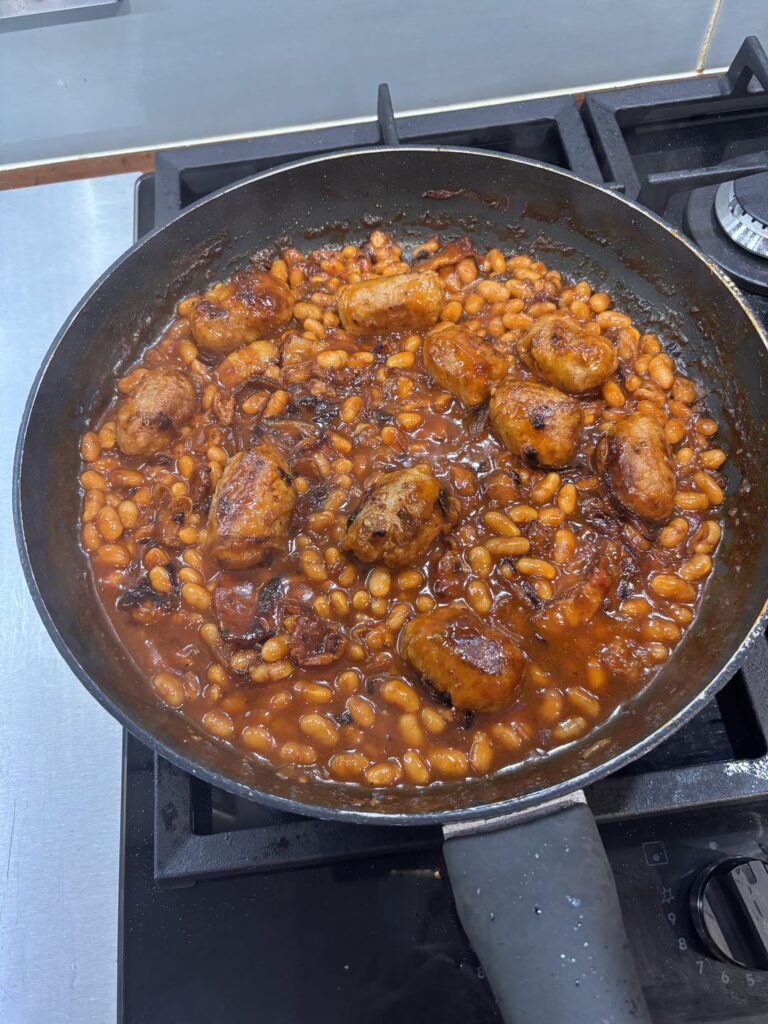 Smokey sausage and beans