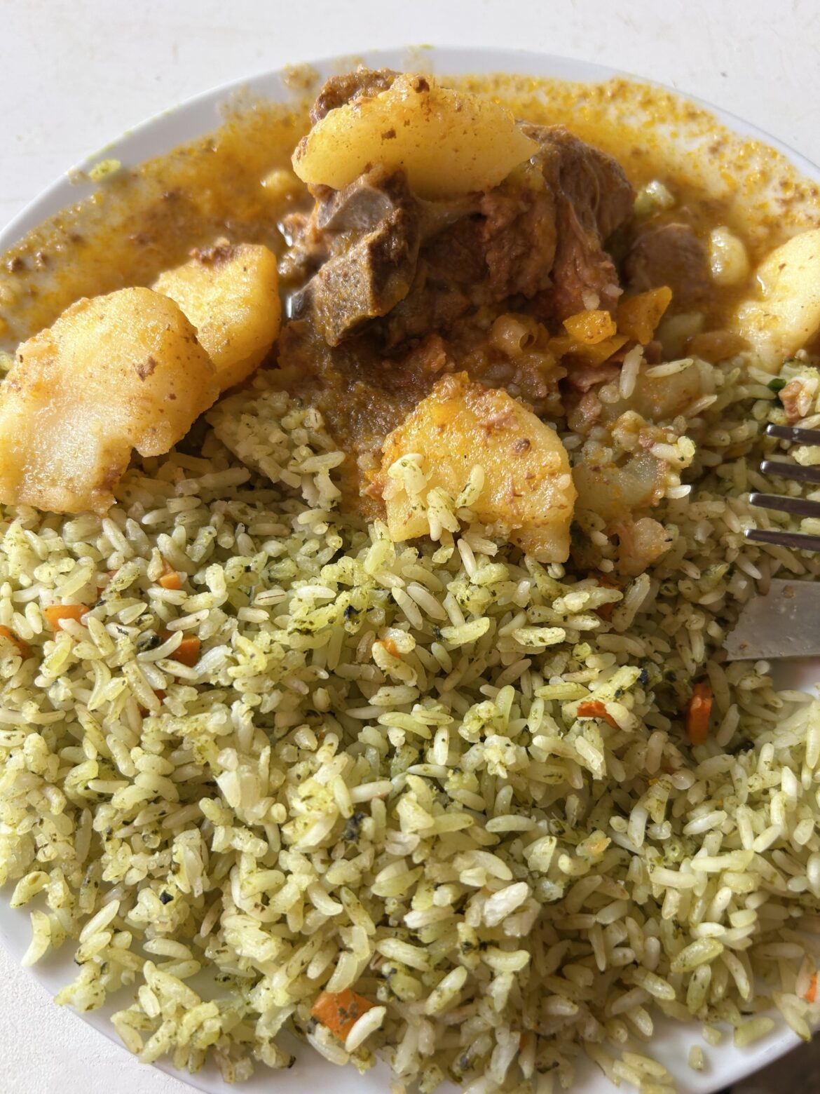 Peruvian lamb stew from a street vendor. Unfortunately gave everyone food poisoning