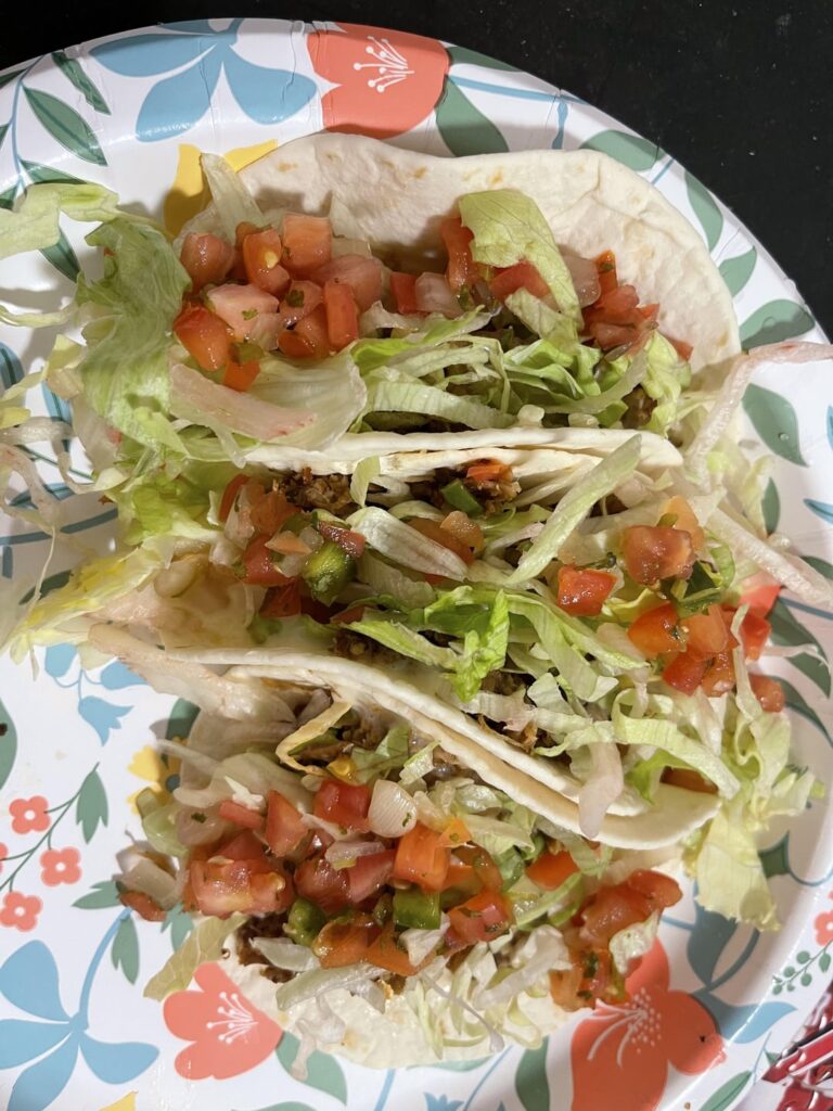 First time trying this! Carnitas tacos with QUESO!!! 319 calories, 25g of protein!