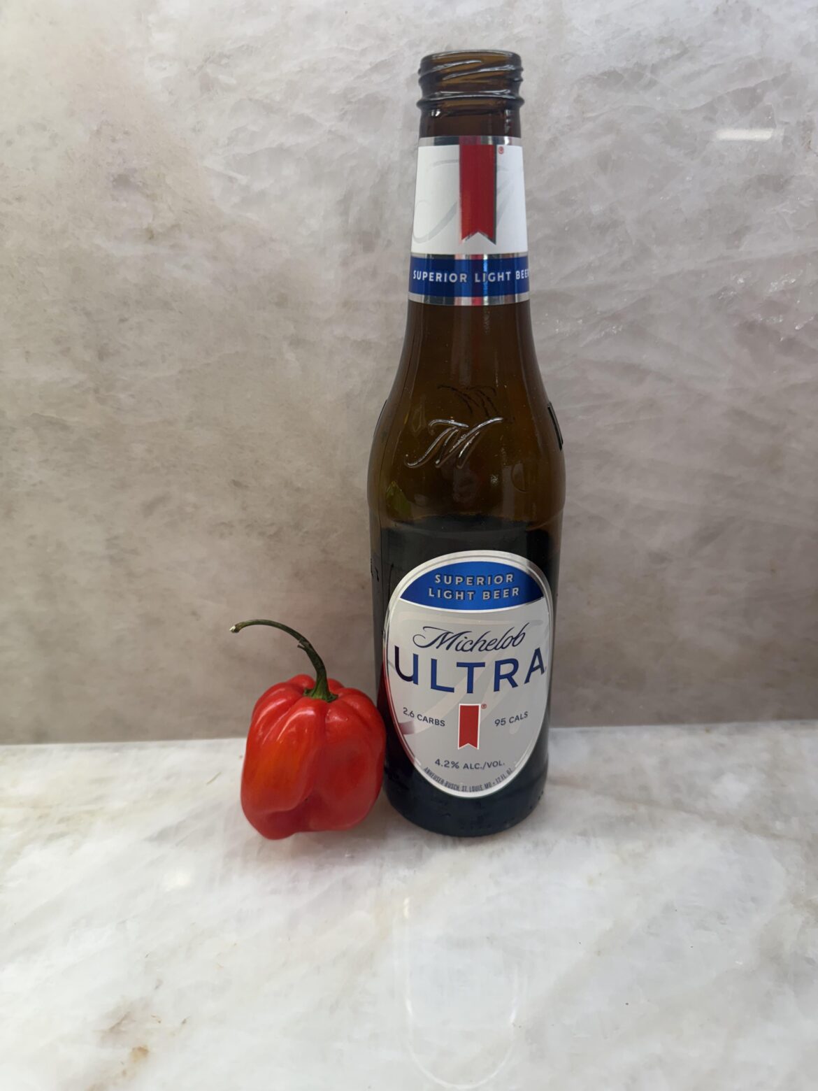 Largest habanero I’ve ever seen (dad beer for scale)