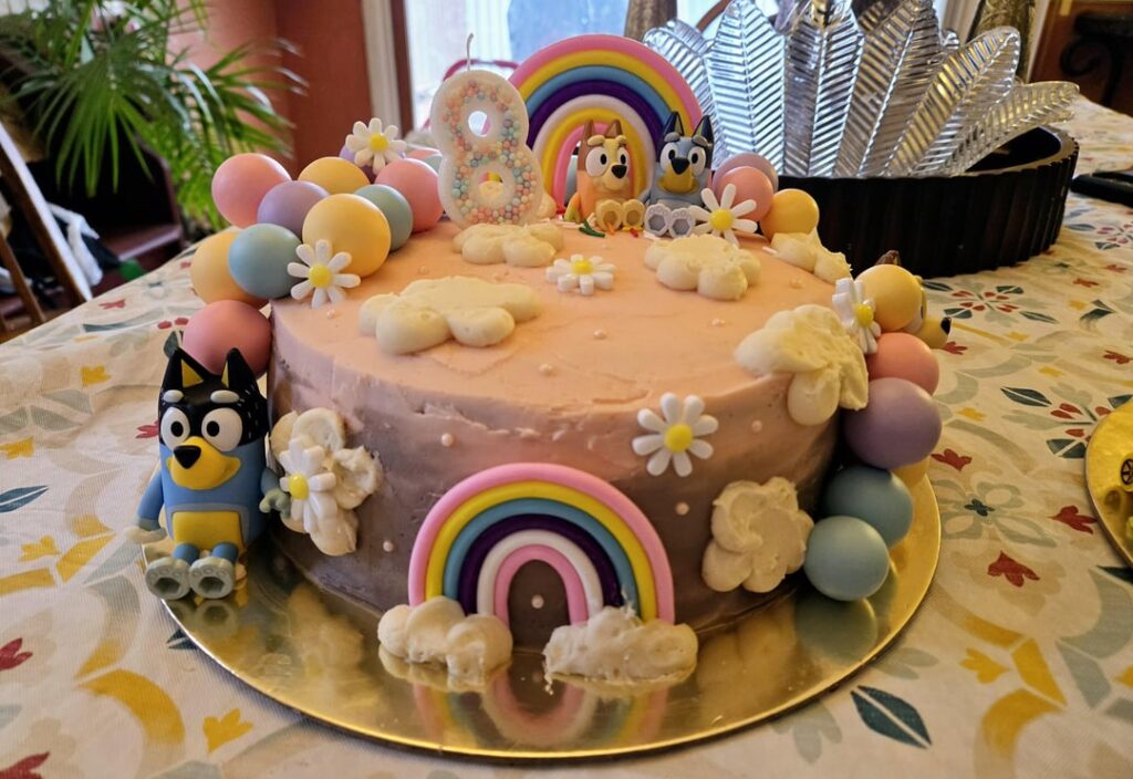 Both of my kids' birthdays are this weekend, so I had to bake them both a cake!