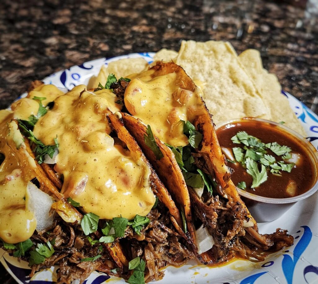 Queso-birria tacos. Thanks for the idea, u/General-Carob-6087!