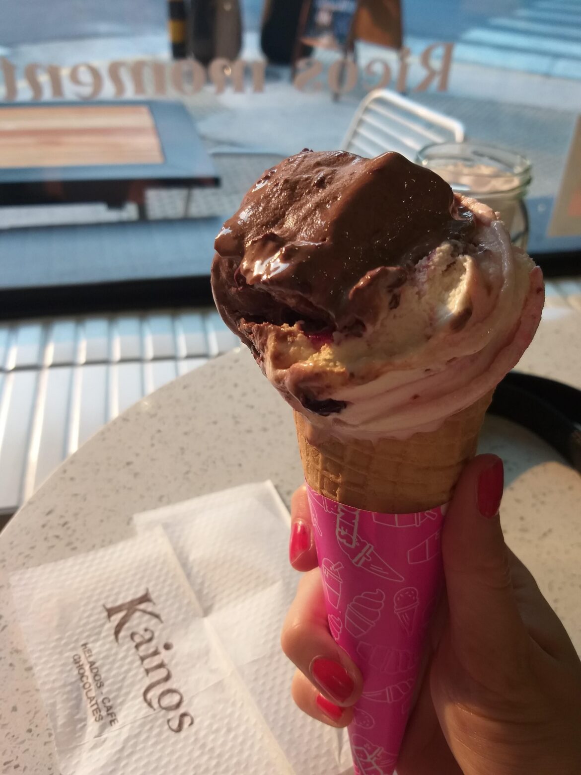 Swiss chocolate and mascarpone ice cream