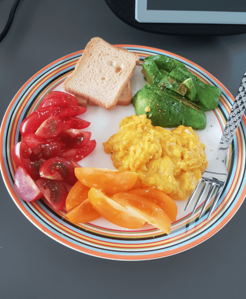 Simple and delicious vegetarian lunch for 440 calories