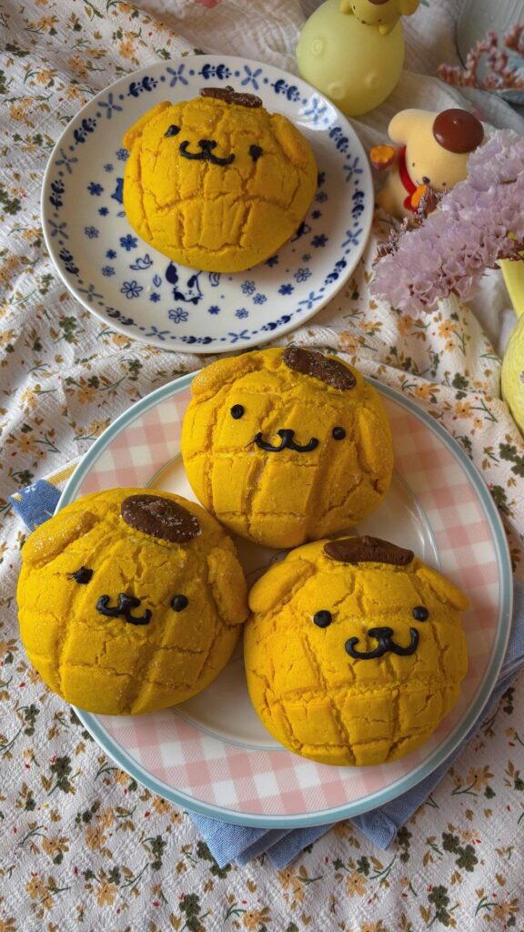 I made pompompurin melon pan ✨🍞