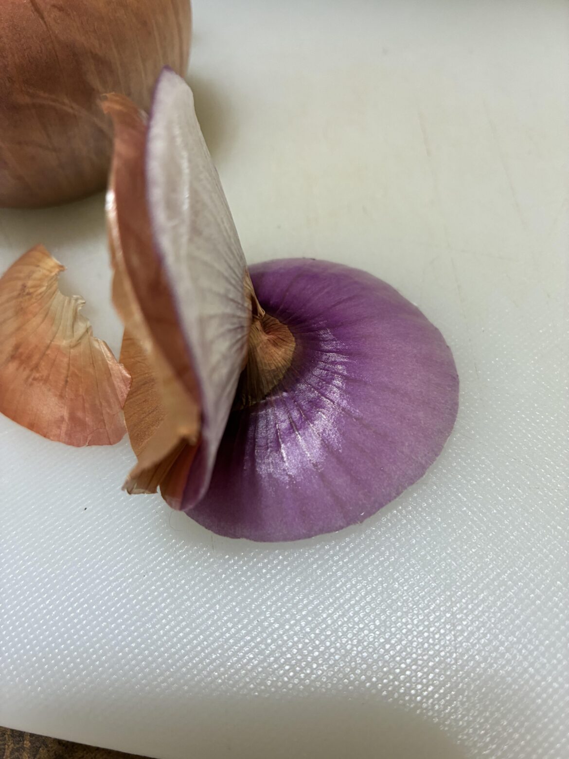 My yellow onion is actually a red onion in disguise