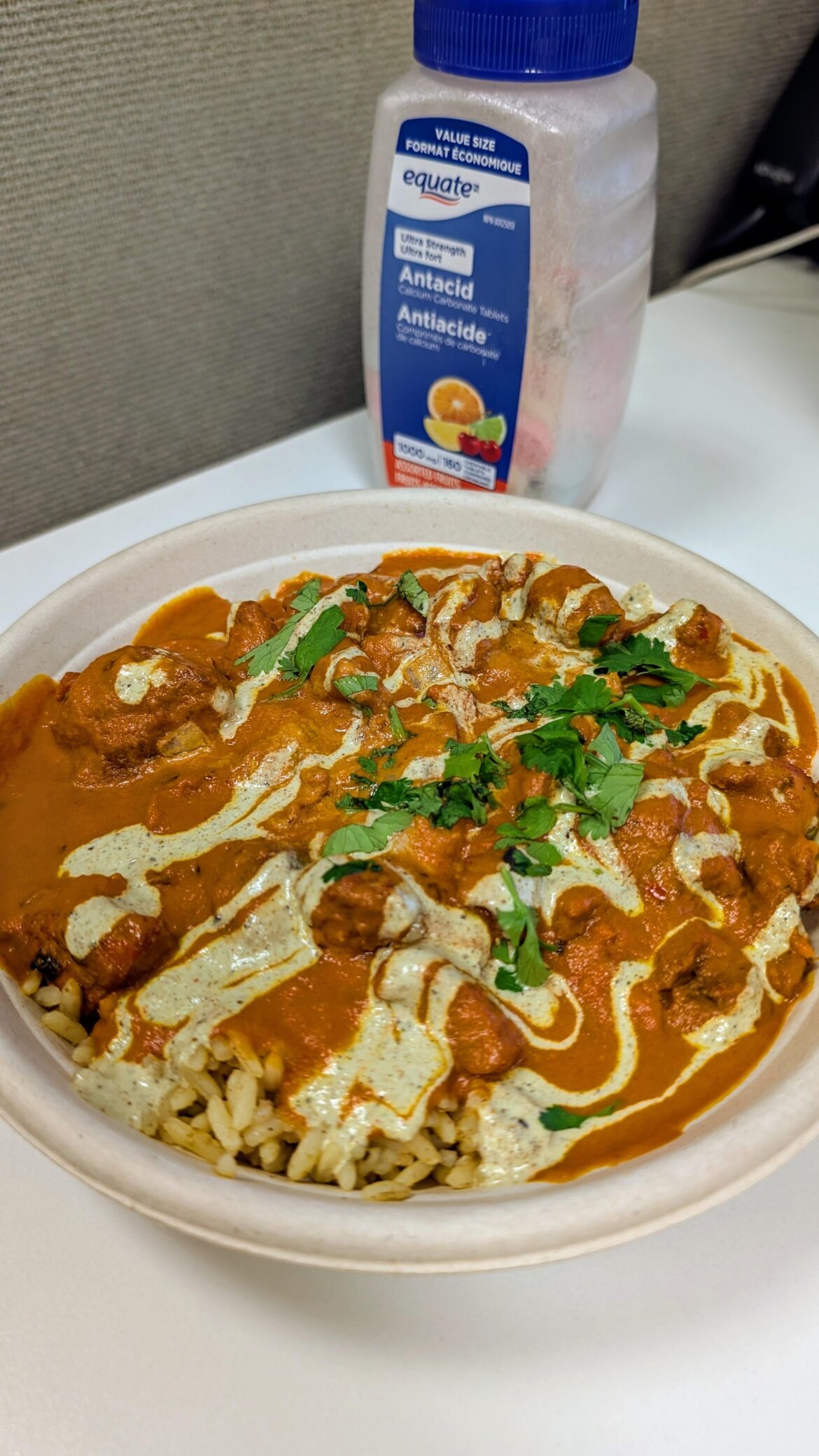 [I ate] Butter chicken on rice