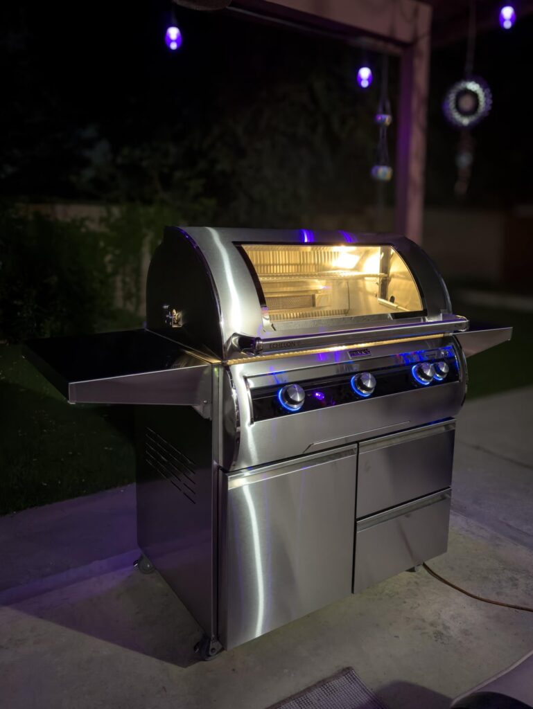 Worked hard for the last 4 years as a grill engineer, and my boss finally hooked me up with a grill I helped design. Big upgrade from a little CharBroil Worked hard for the last 4 years as a grill engineer, and my boss finally hooked me up with a grill I helped design. Big upgrade from a little CharBroil