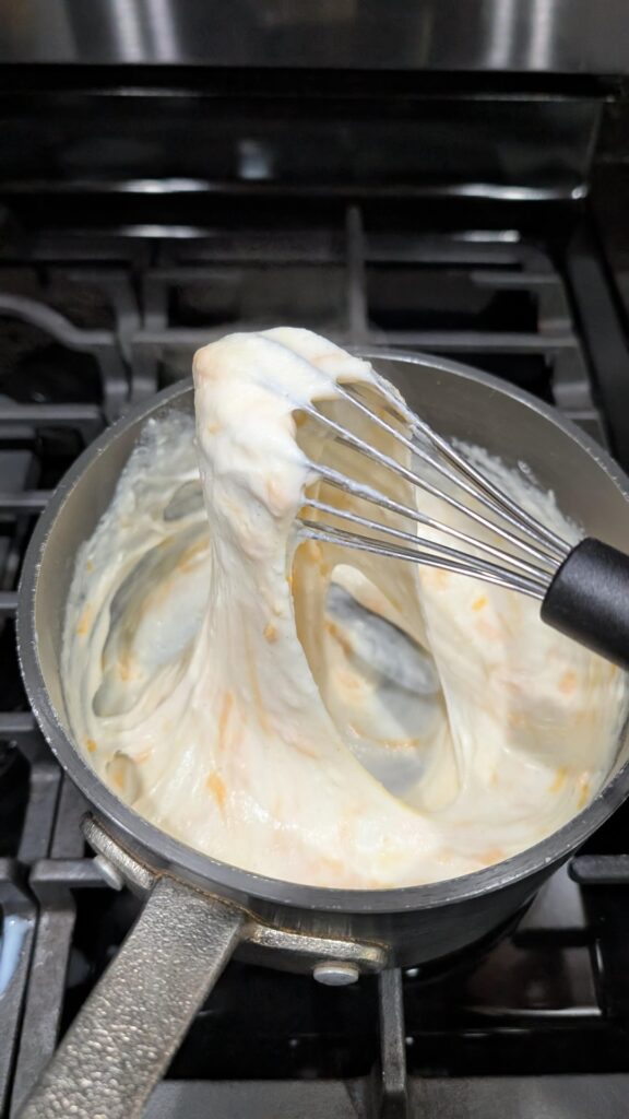 i messed up my cheese sauce and made boiling hot glue instead