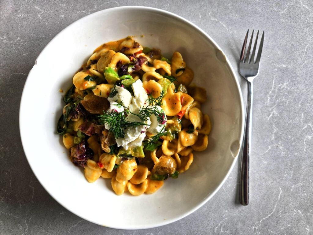 Orechette w/ gailan, dill, fresh mozz