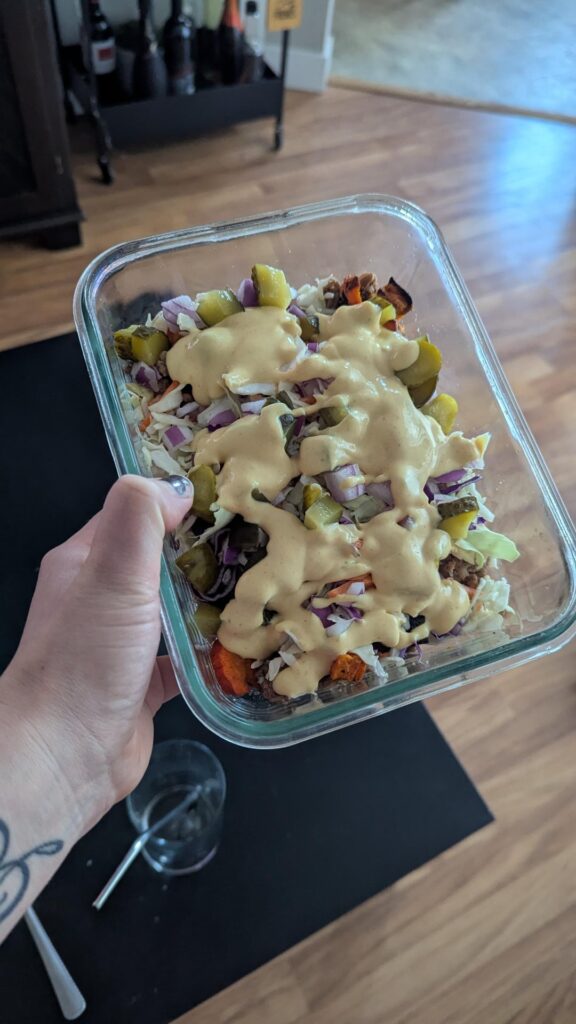 Big Mac Burger Bowl w/ Dressing