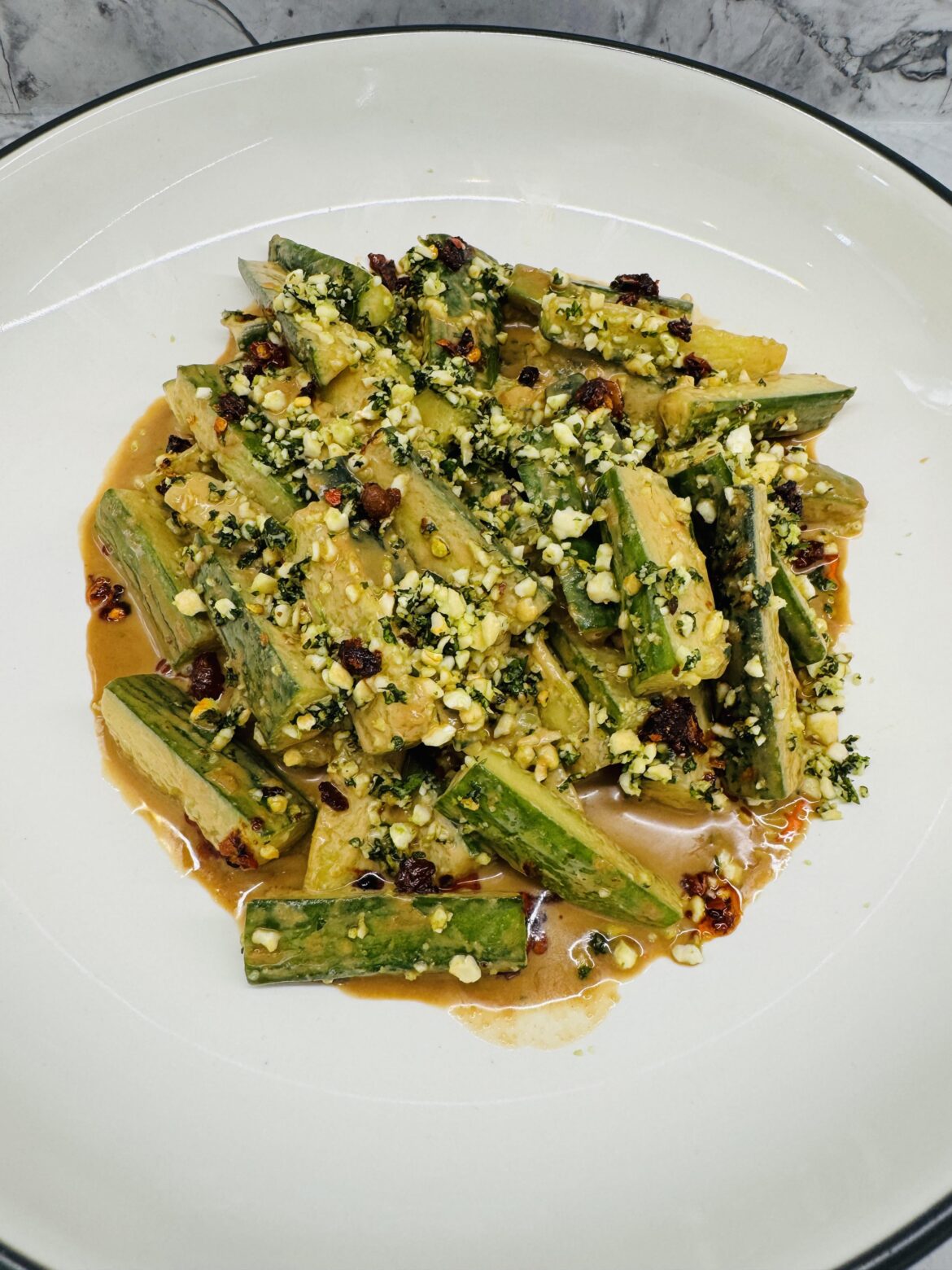 Cucumber Salad With Roasted Cashews And Chile