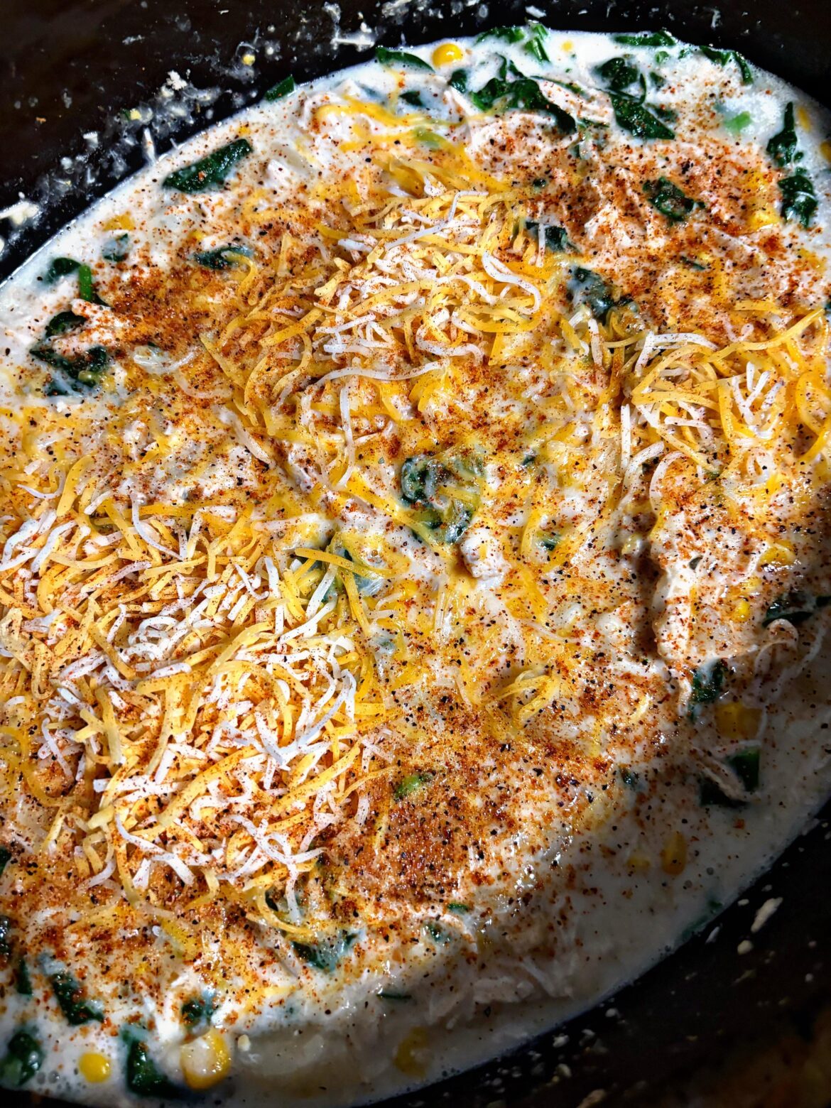 Chicken Corn Chowder, just before the final stir.