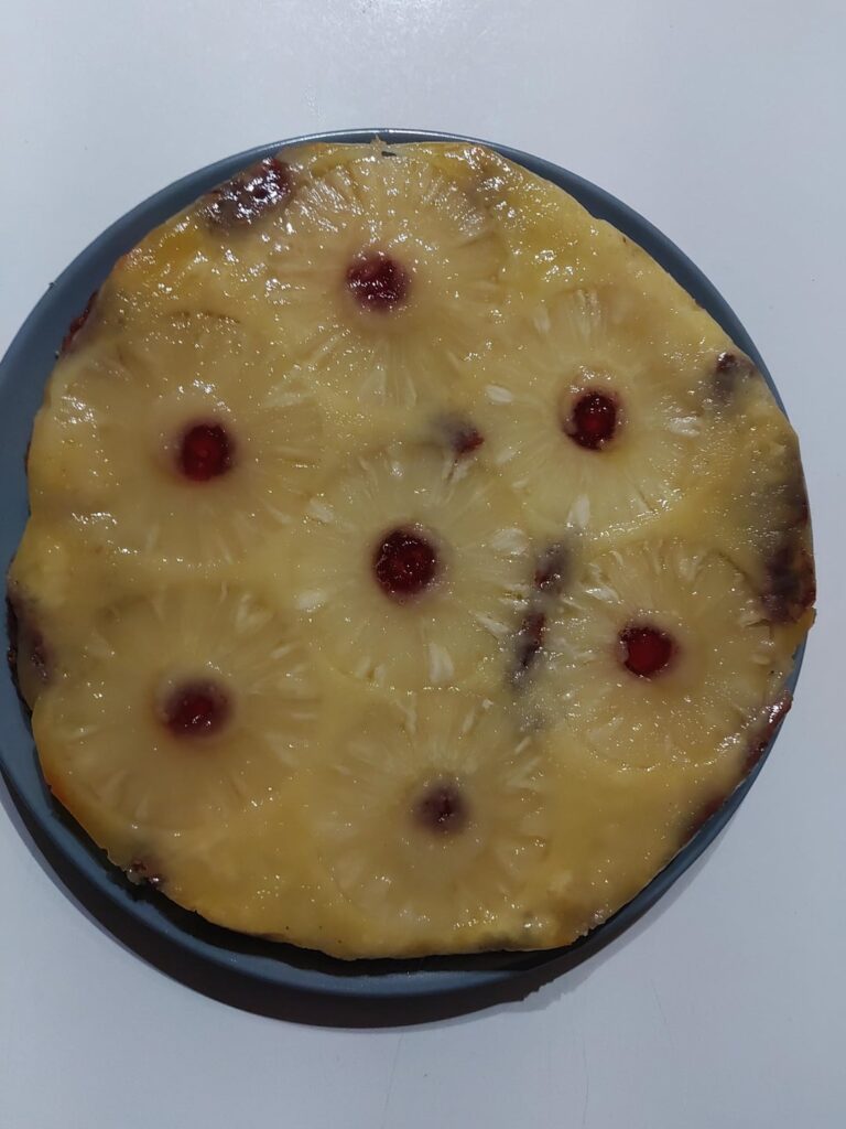 Pineapple upside down cake turned out ugly yet delicious