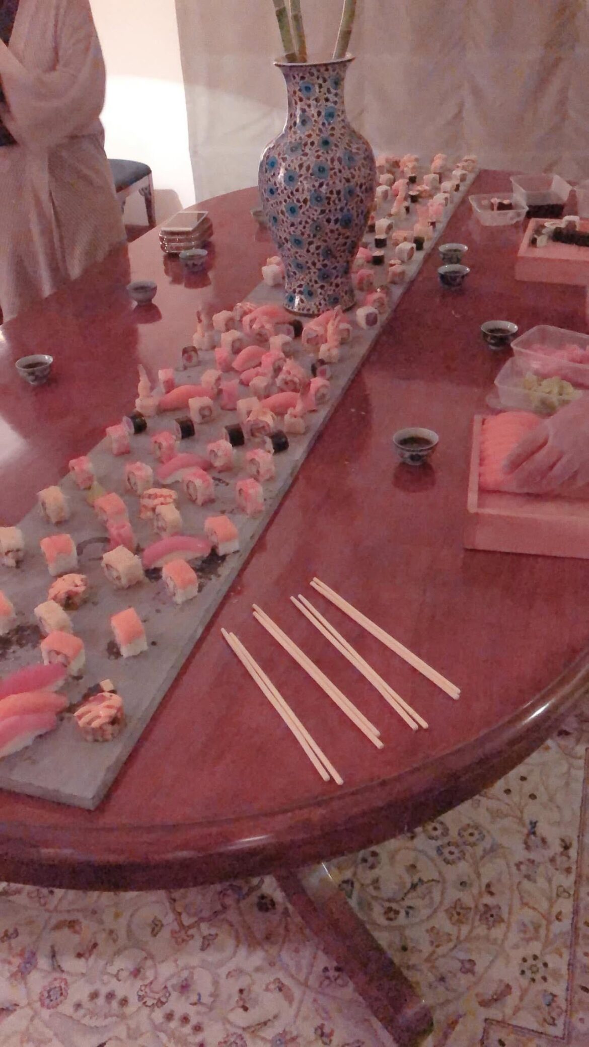 Hosted a sushi dinner at home