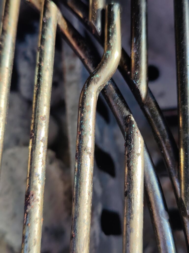 Green oxidation on weber kettle