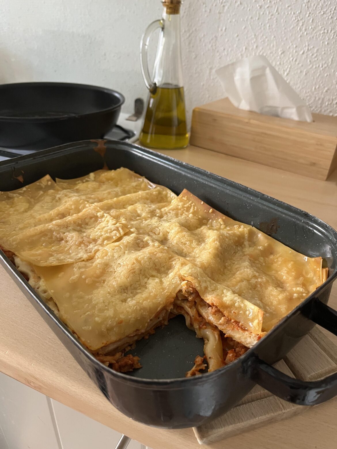 First time making lasagna – think it turned out pretty great!