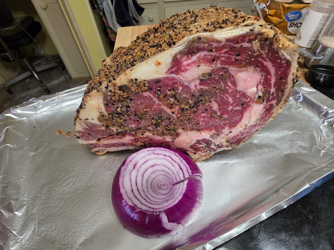 Standing rib roast reverse sear before...