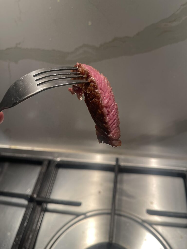 My first steak without a grey band!!