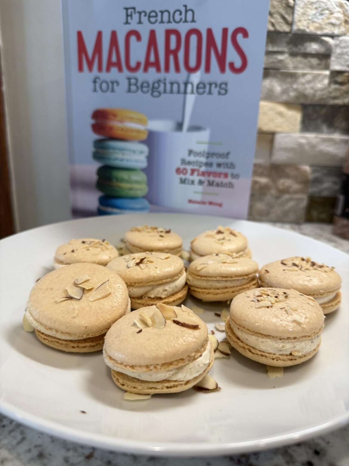 Just made my first ever macarons. Toasted almond flavored. How do they look?