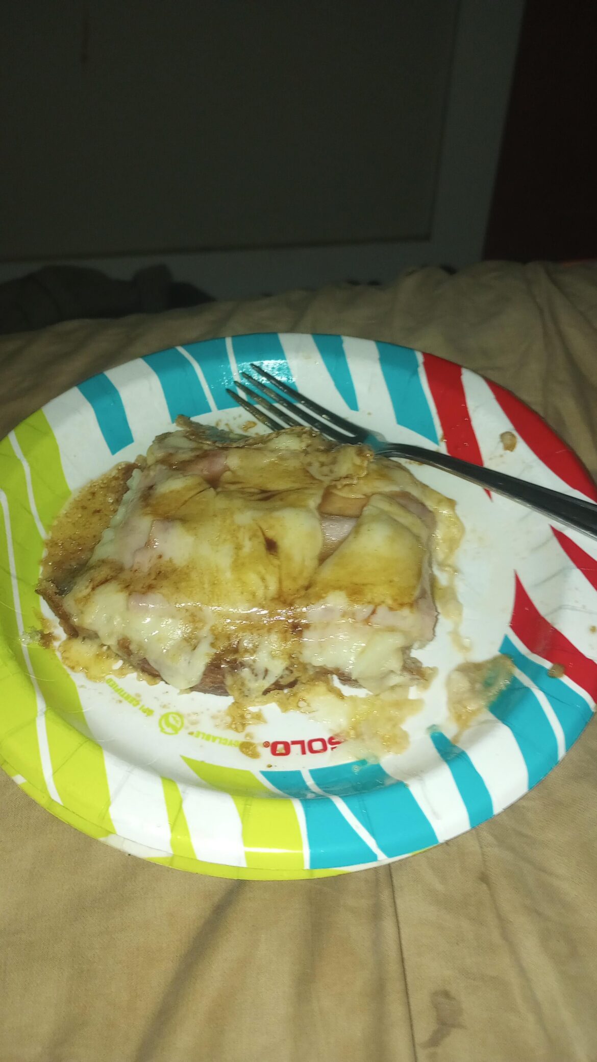 Sourdough Guy here. I need you guys to give me a lift cuz I'm way down. Had a head spitting toothache for over a week now. Can hardly eat or think straight. (Makes it a little easier being a gay). Anyway here's my soft, easy chew food. Sourdough, mayo, mash tater, deli ham, Swiss cheese, Worcestersh