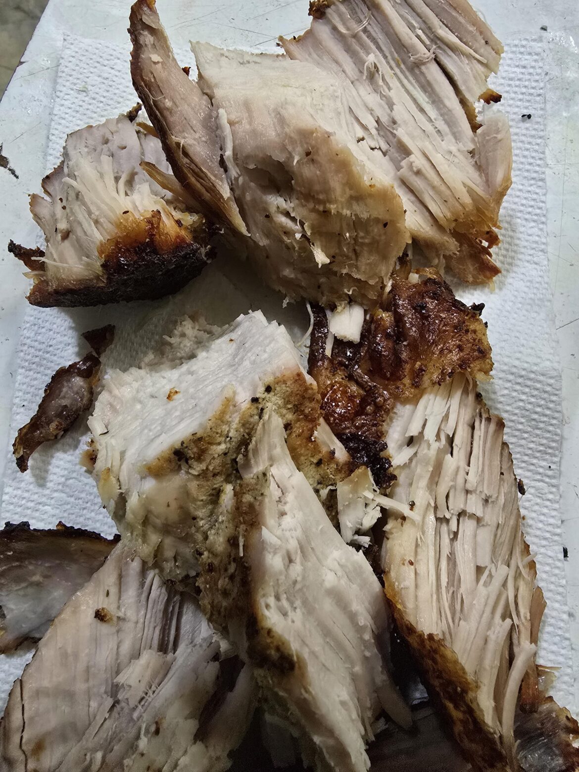 My wife's disgustingly dry pork tenderloin, cooked for about 4 hours.