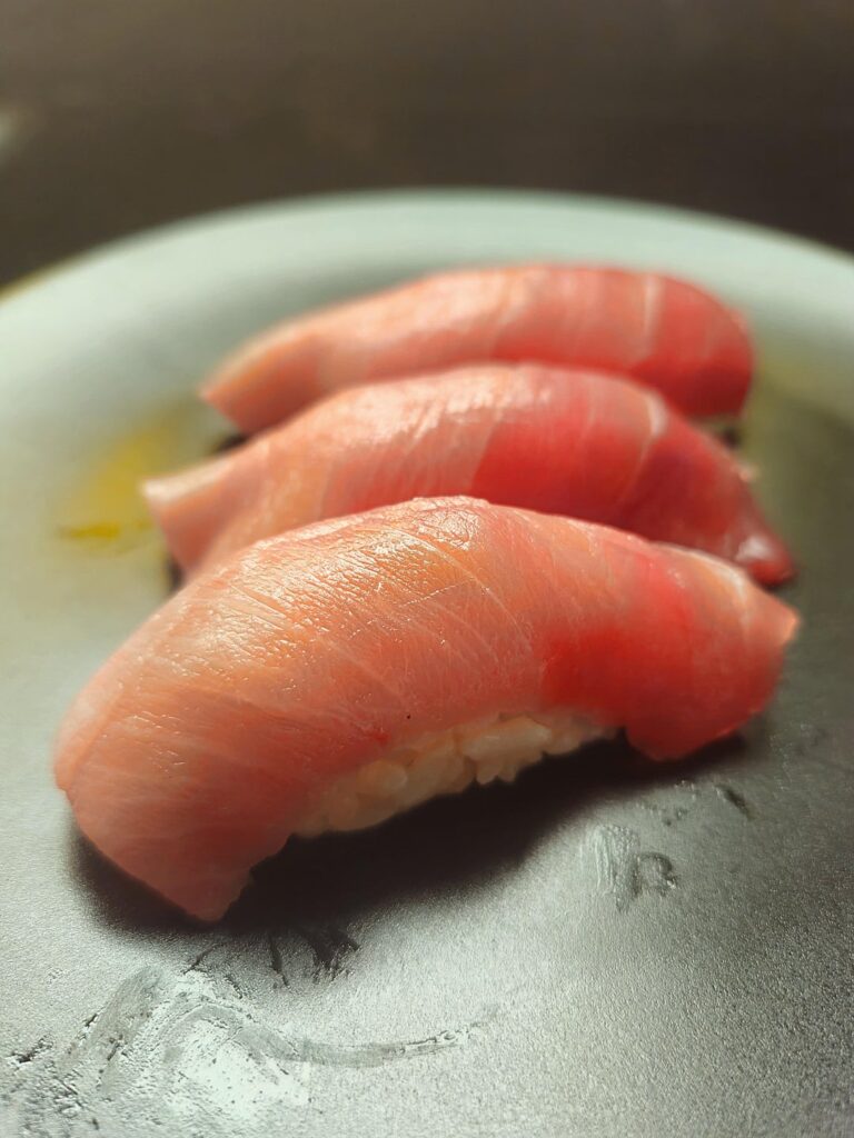 Made some Chutoro Nigiri for lunch