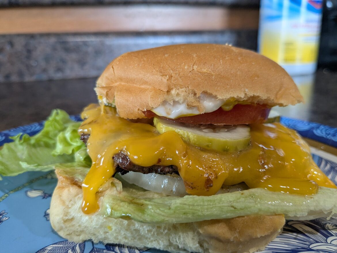 I am addicted to being a cheeseburger girl