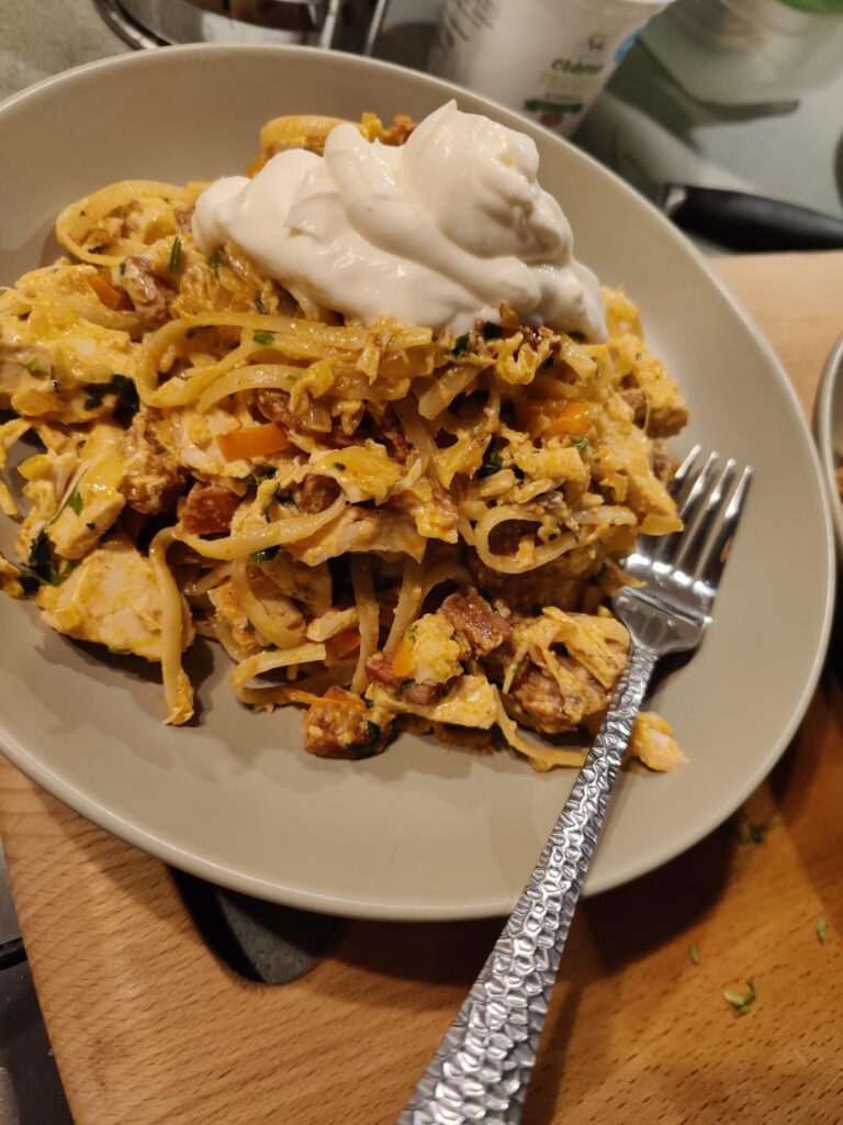 Chicken and chorizo pasta