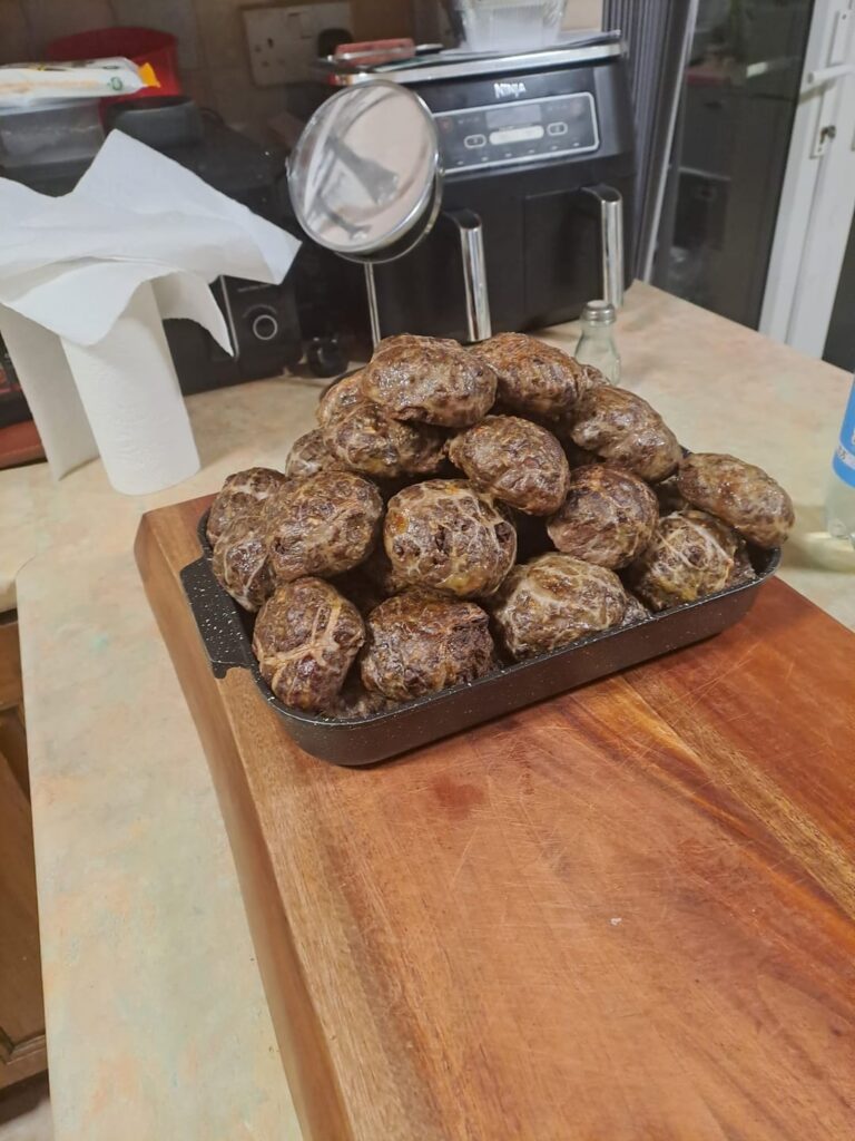 Faggots my Father in Law made.