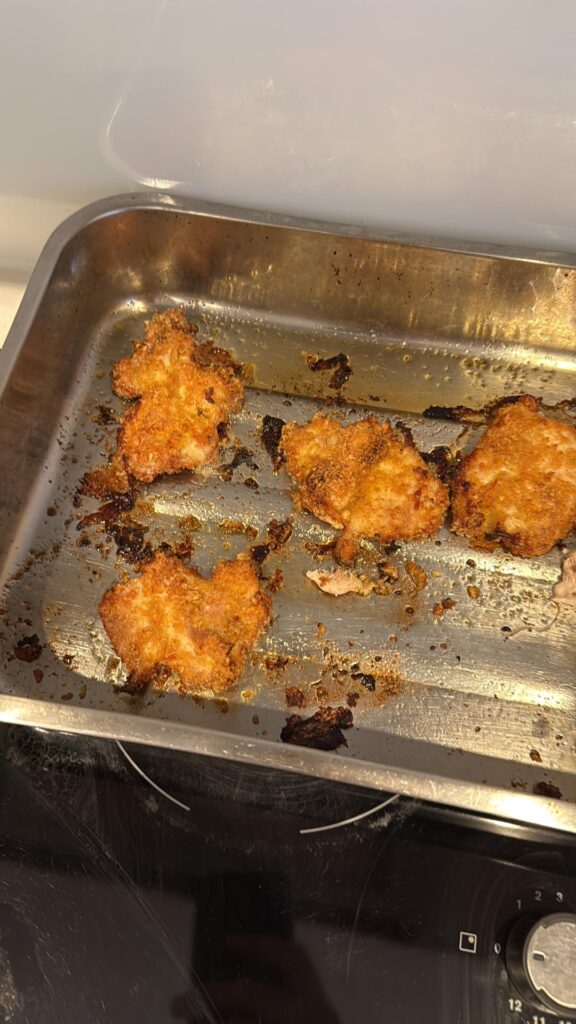 Keto breaded chicken dinosaurs