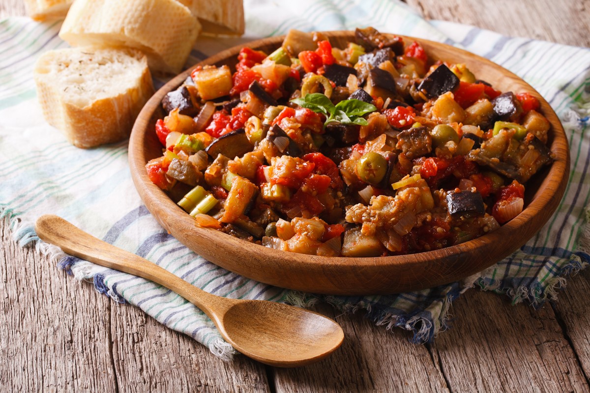 Plant-Based Eggplant Caponata Recipe and How to Serve It (naturally dairy-free, egg-free, gluten-free, nut-free, soy-free, vegan, plant-based, and paleo)