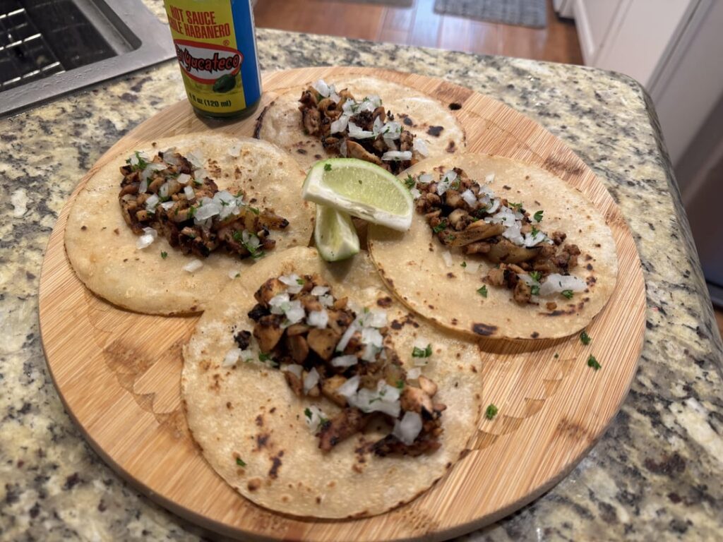 Left over chicken thighs