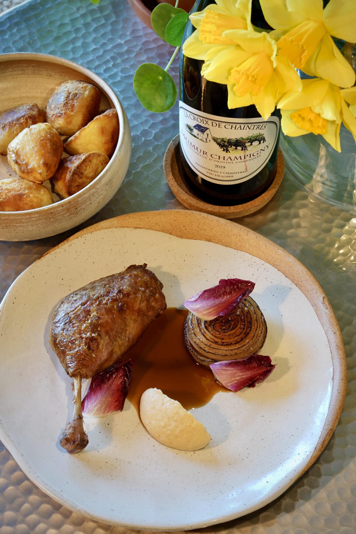 Gressingham Duck Confit, Celeriac, Roscoff Onion