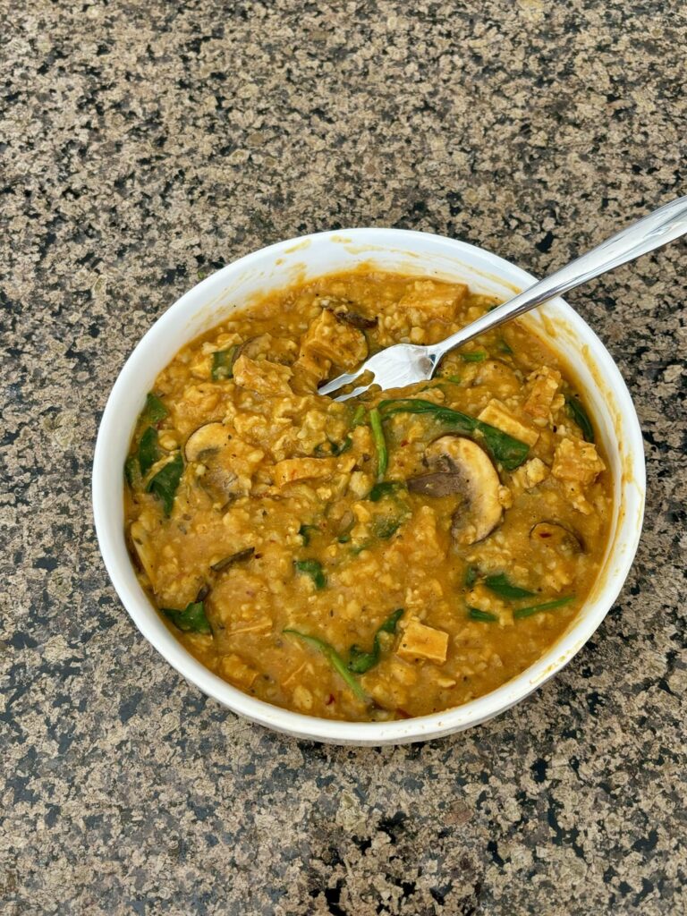 295 cal, 20g protein savory oats