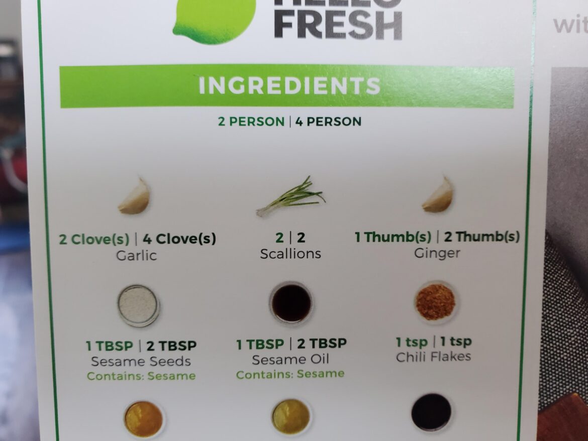 I think Hello Fresh forgot what ginger looks like