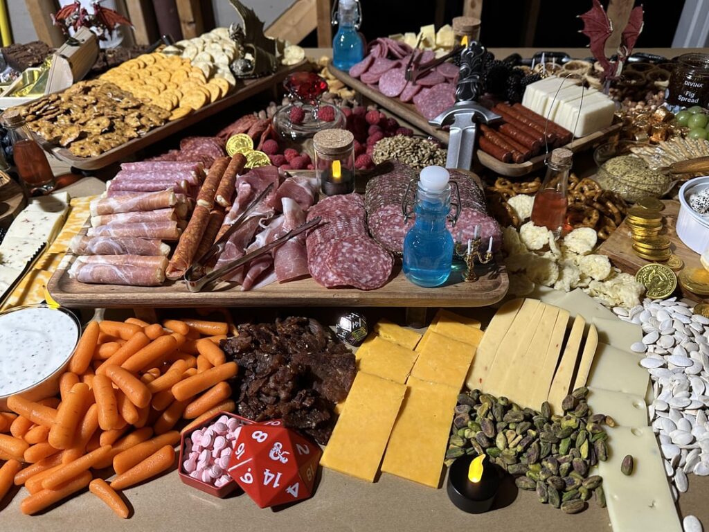 Charcuterie spread for my husband’s D&D group
