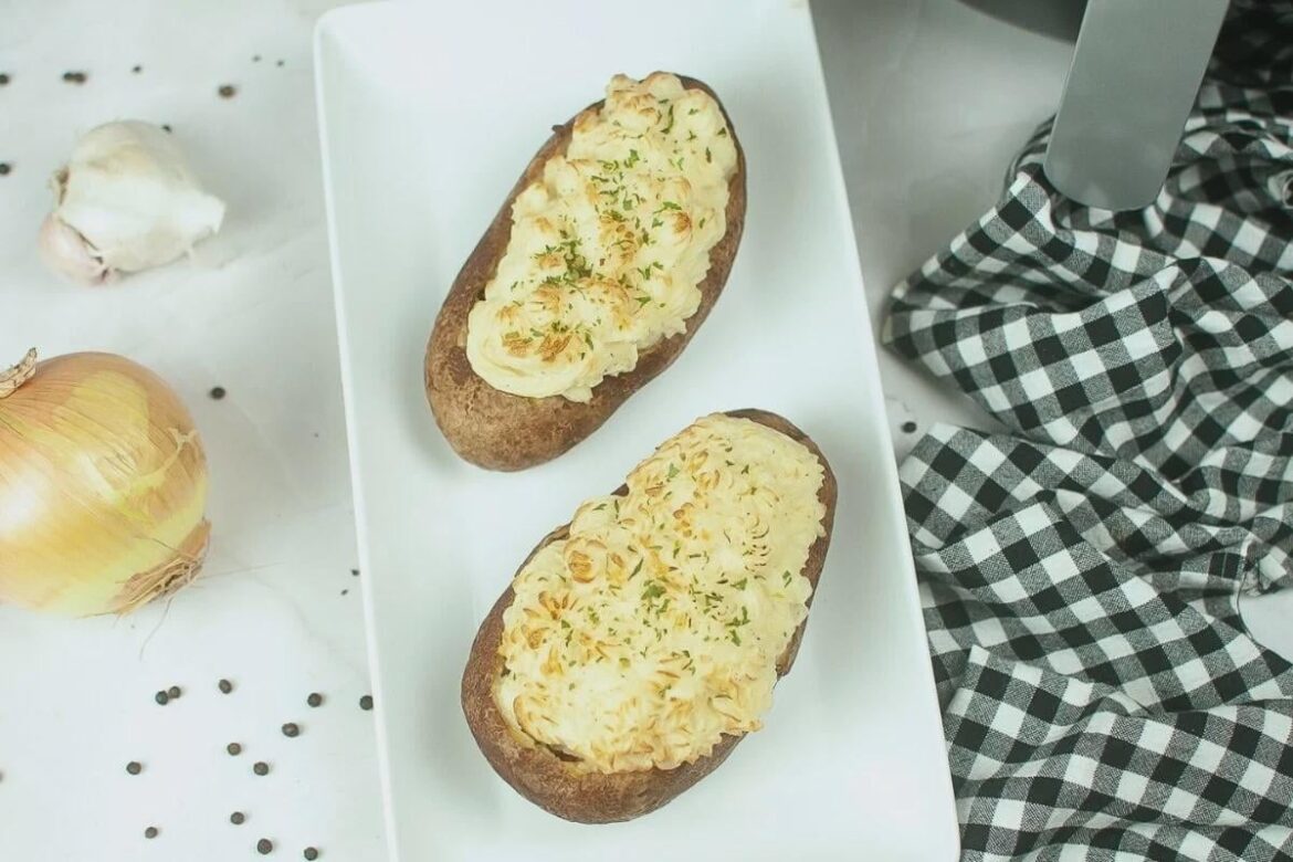Air Fryer Shepherd’s Pie Stuffed Baked Potato