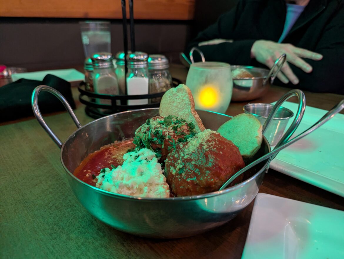 Meatballs in a pan