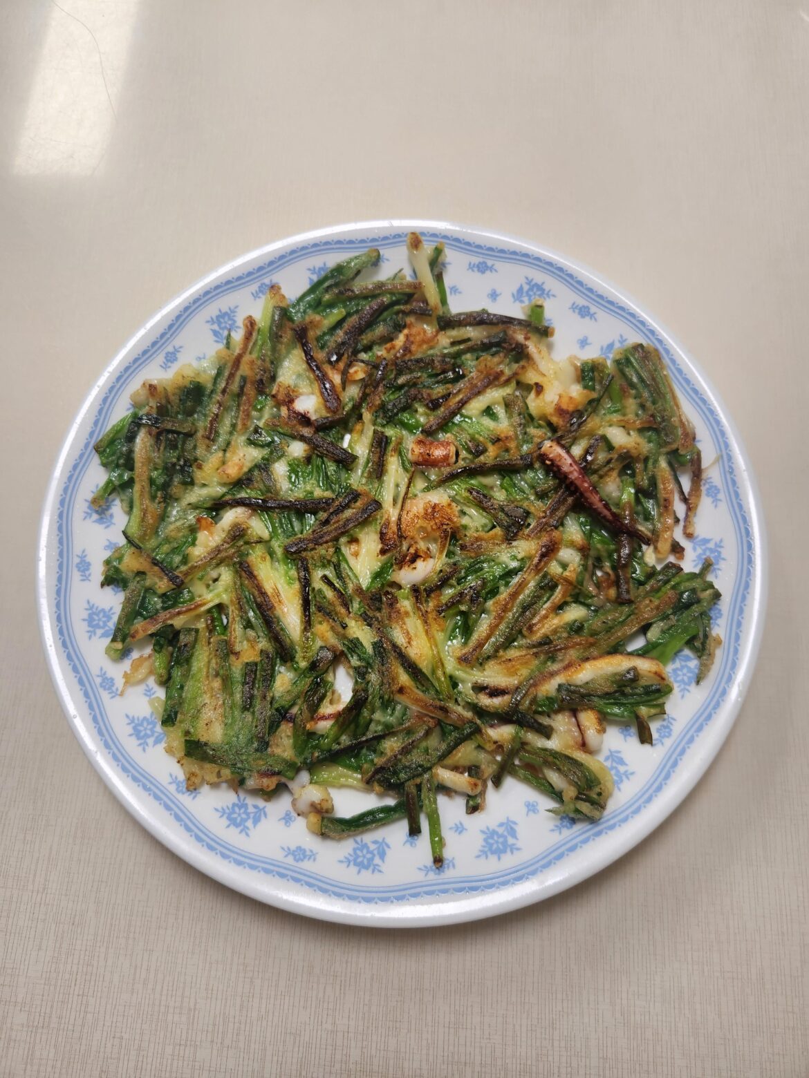 Homemade Pajeon(green onion pancake)🧅🦑🥞