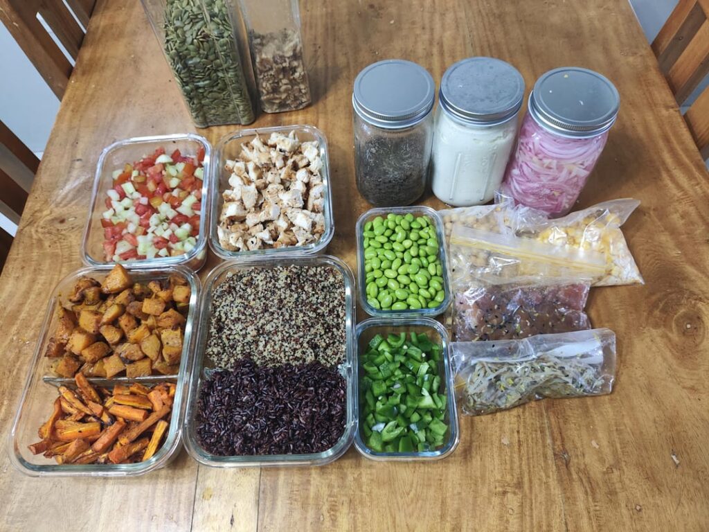 First time doing a proper meal prep. I even made my own Greek yogurt !