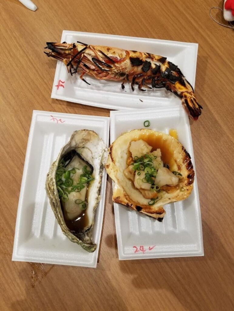 Fresh food at a market in Osaka