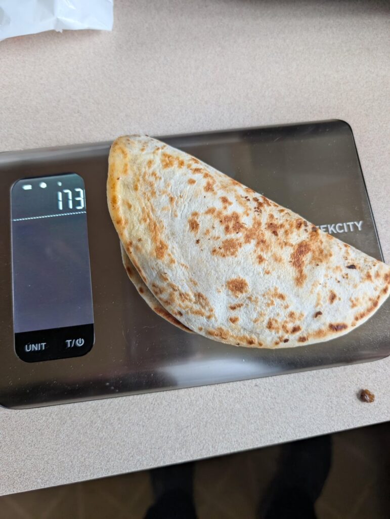 Estimate for taco truck steak quesadilla?