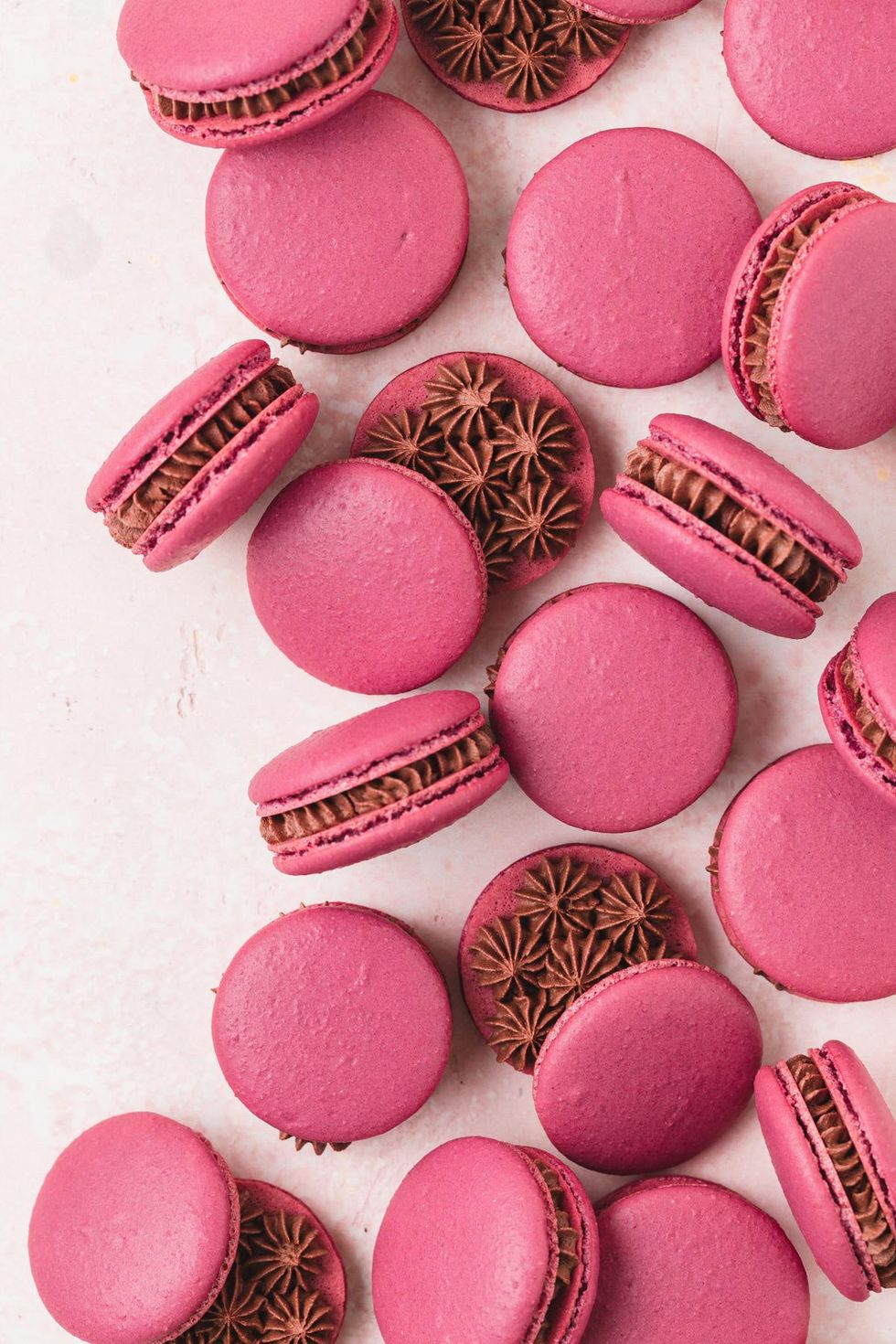 Red Wine Chocolate Macarons