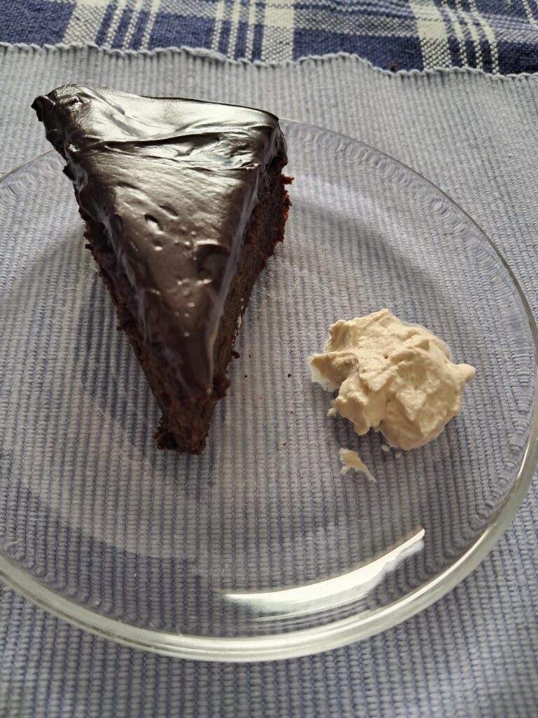 Homemade Chocolate ganache cake with cinnamon espresso mascarpone cream (recipe inspired by Yotam Ottolenghin)