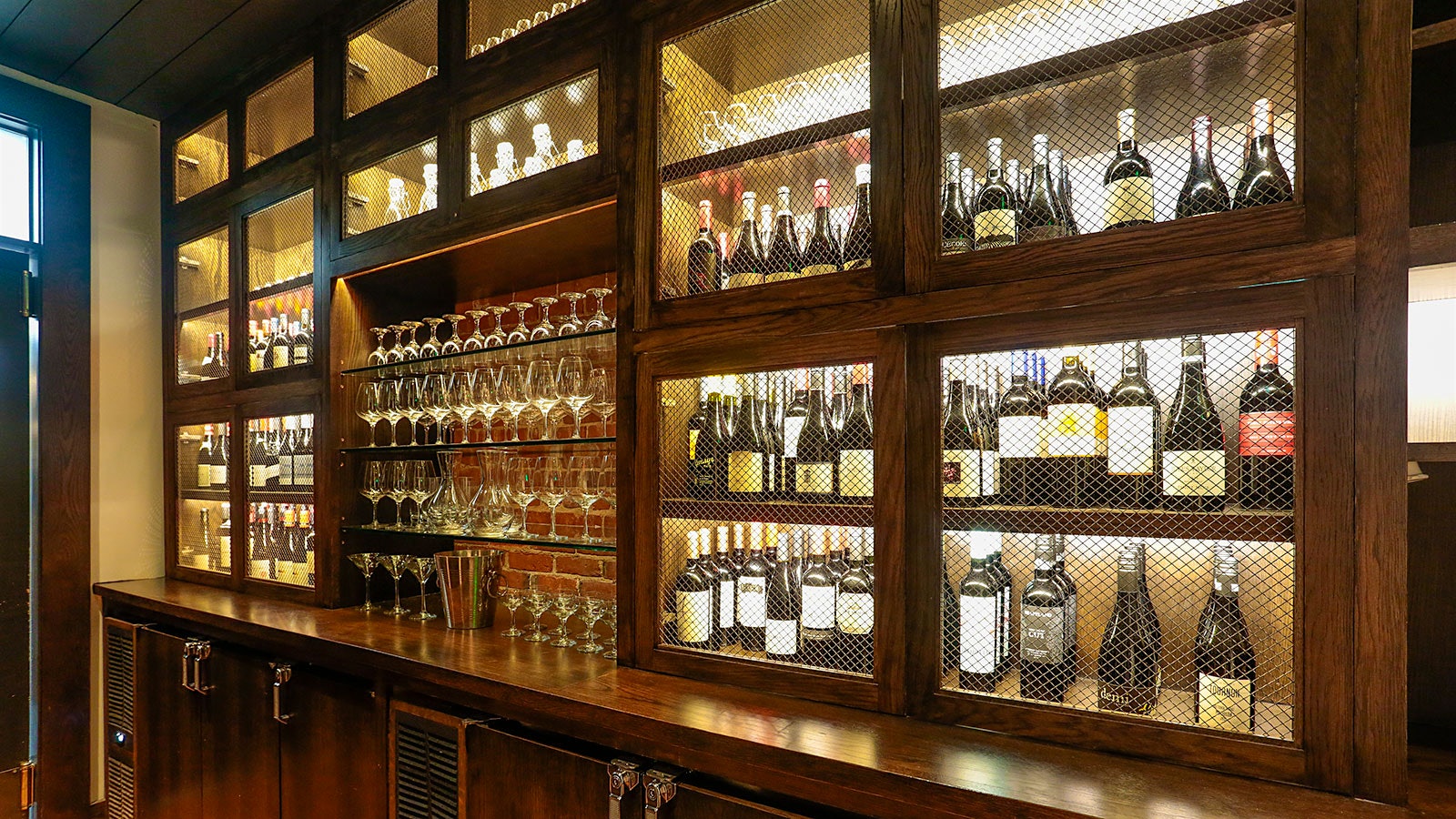  The wine room at Lulu Kitchen and Bar in Sag Harbor, New York