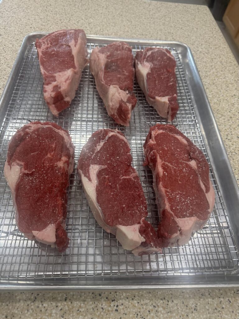 Cut from Prime Rib Roast.  Reverse Seared.